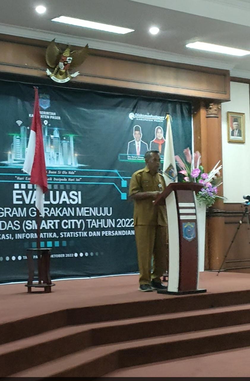 Seketaris Daerah, Katsul Wijaya  Hadiri  Evaluasi Program Gerakan Menuju Kota Cerdas (Smart City) Tahun 2022