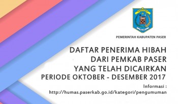DAFTAR PENERIMA HIBAH YANG TELAH DICAIRKAN PERIODE OKTOBER - DESEMBER 2017
