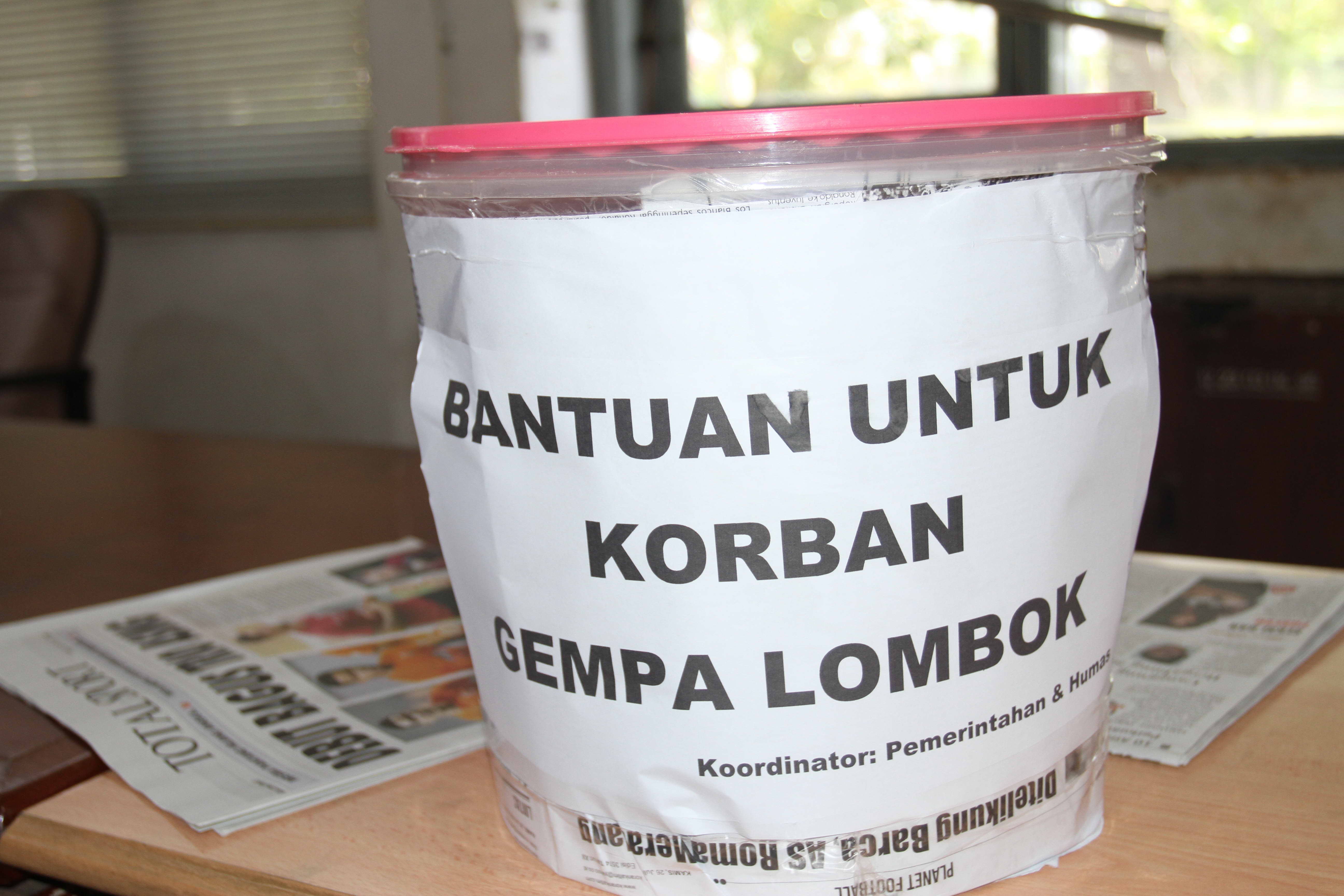 Bagian Pemerintahan Kumpul Dana Untuk Gempa Lombok, NTB