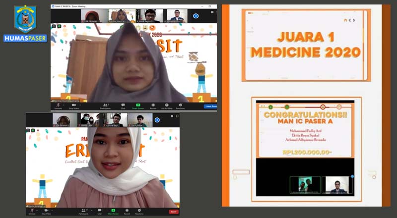 Siswa MAN IC Paser Juara 1 Medecine 2020 Se Kalimantan