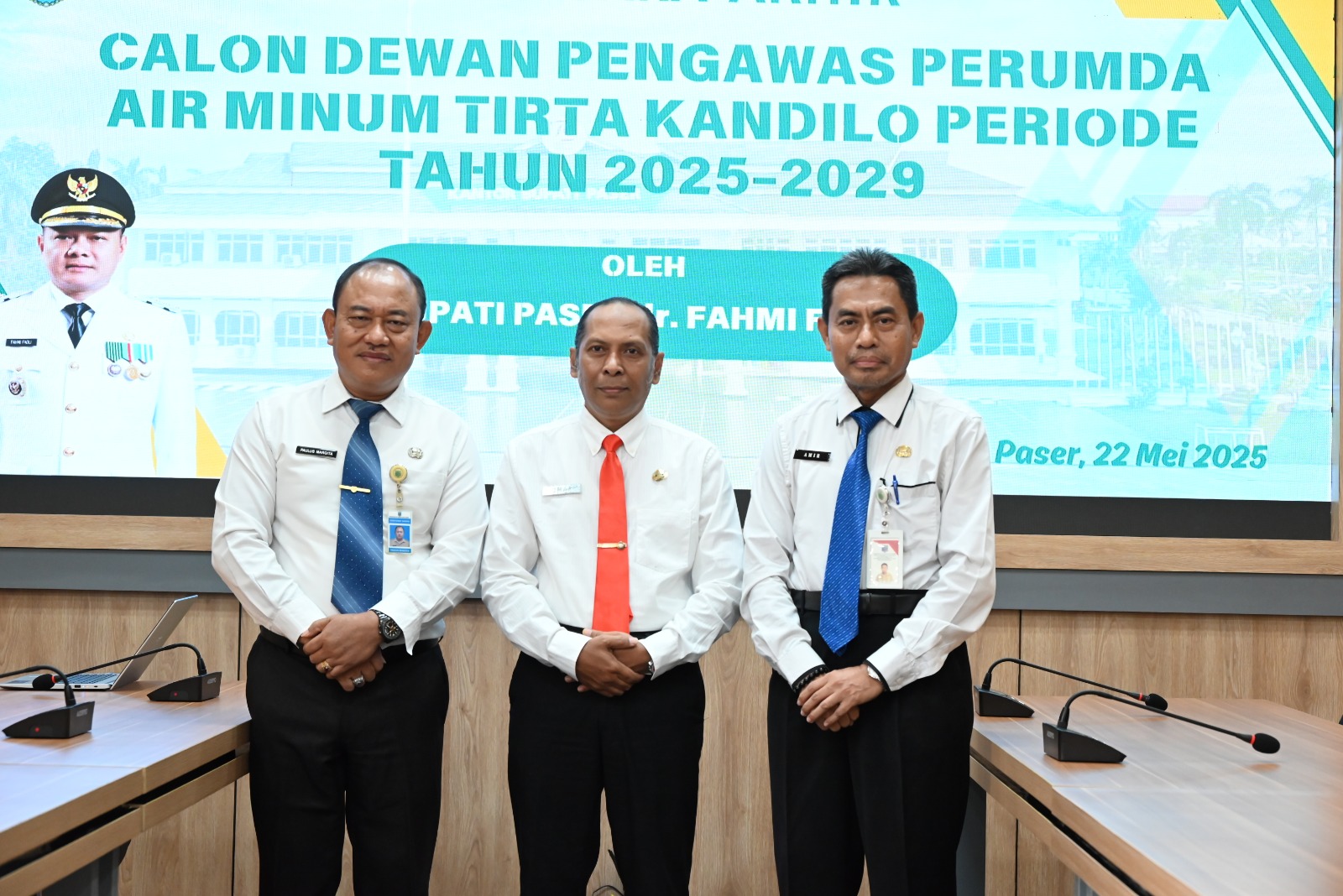Tiga Nama Yang Masuk Pada Seleksi Dewan Pengawas Perumda Air Minum Tirta Kandilo Tahap Wawawancara
