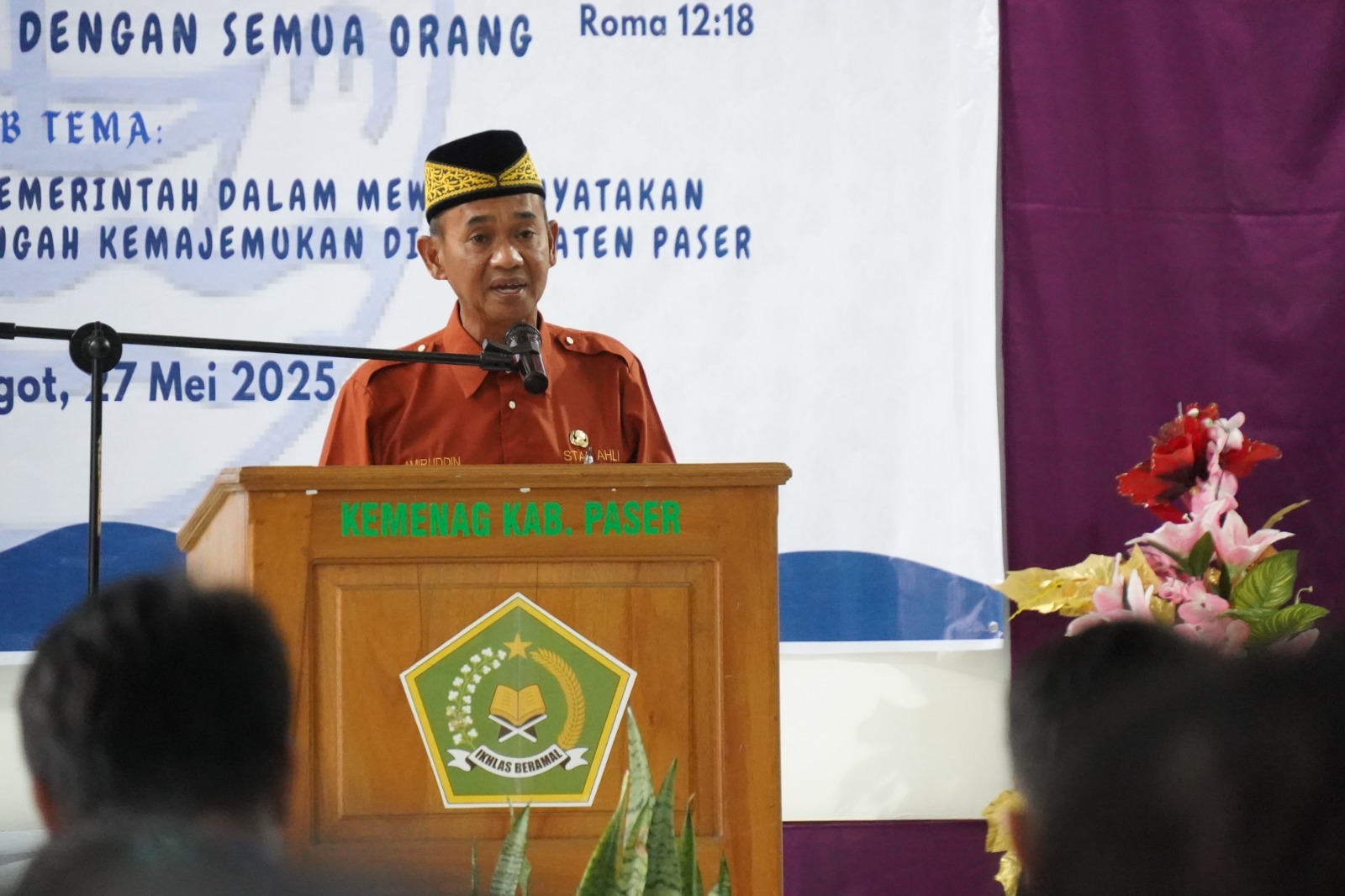  Staf Ahli Bupati Amiruddin Sampaikan Ucapan Selamat Kepada Pengurus PGID Kabupaten Paser Yang Dilantik