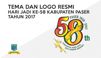 TEMA DAN LOGO RESMI HARI JADI KE-58 KABUPATEN PASER TAHUN 2017