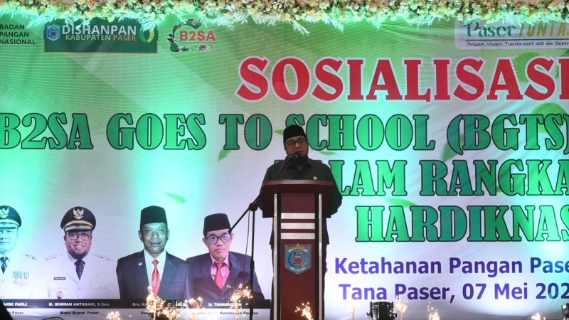 Wabup Ikhwan  Buka Program Sosialisasi Menu B2SA Goes to School dalam Rangka Hardiknas
