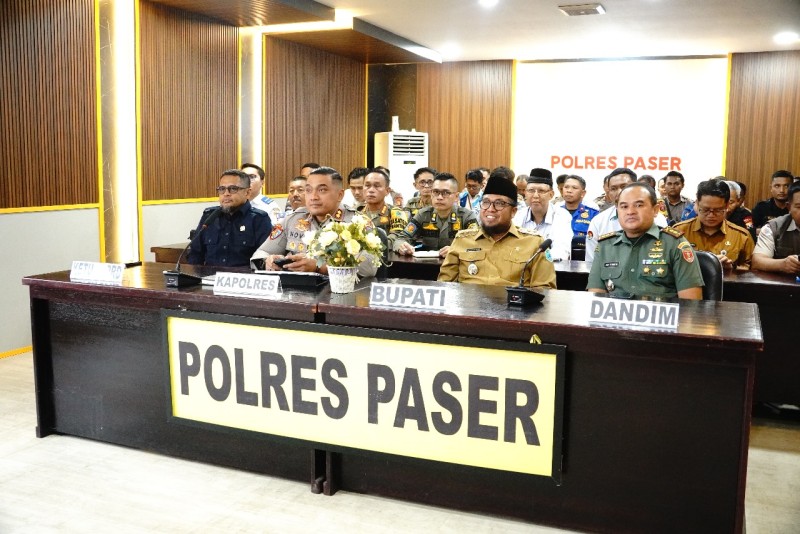 Persiapan Operasi Ketupat Mahakam, Unsur Forkopimda Paser Turut Hadir Virtual Bersama Kapolri