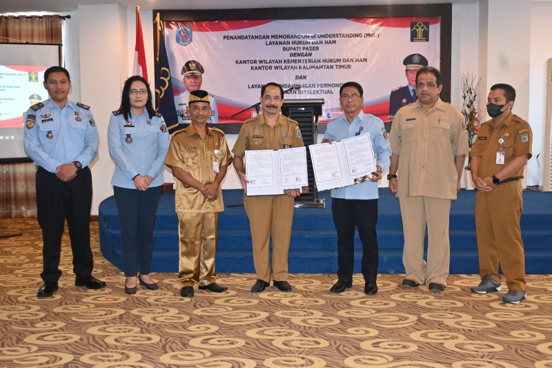 Pemerintah Kabupaten Paser Melakukan Penandatanganan Nota Kesepakatan / MoU Dengan Kementrian Hukum dan HAM Republik Indonesia