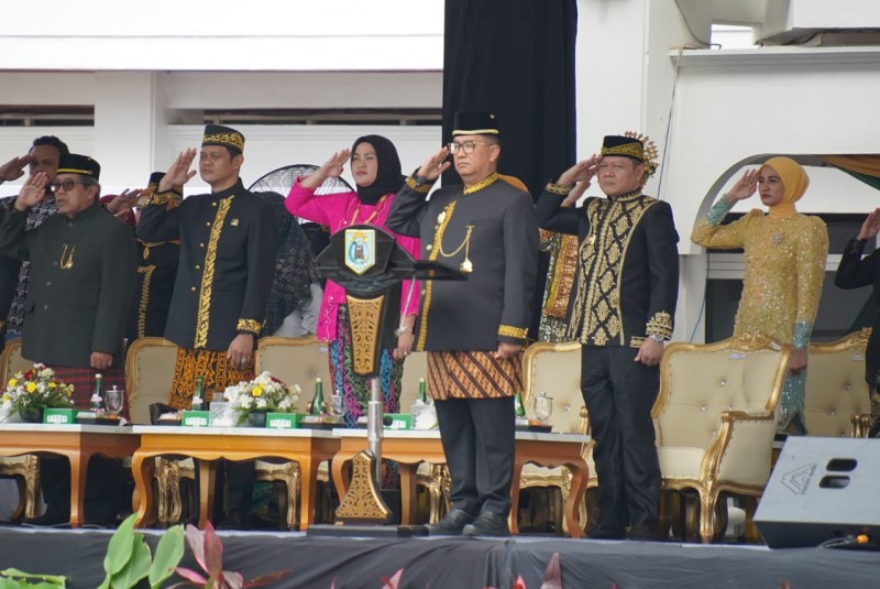 Upacara Peringatan Hari Jadi Ke 65 Kabupaten Paser, Dimeriahkan 100 Penari Kalangan Pelajar