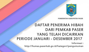 DAFTAR PENERIMA HIBAH YANG TELAH DICAIRKAN PERIODE JANUARI - DESEMBER 2017